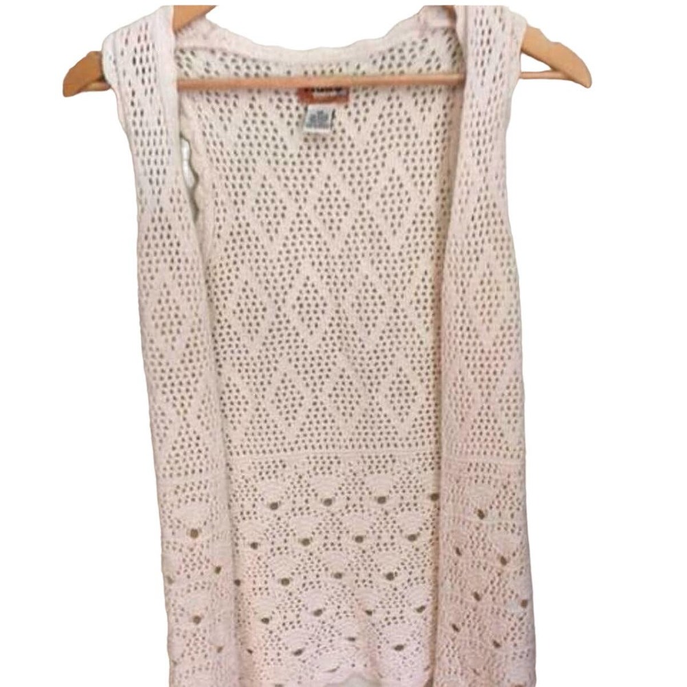 Vintage 90's Mudd Knit Sleeveless Cardigan Top XS